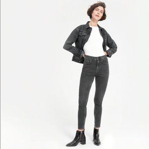 Everlane high rise skinny ankle jean, washed black